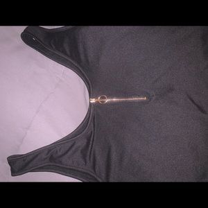 3/$10 deal:RUE21 XL black tank semi crop w/zipper